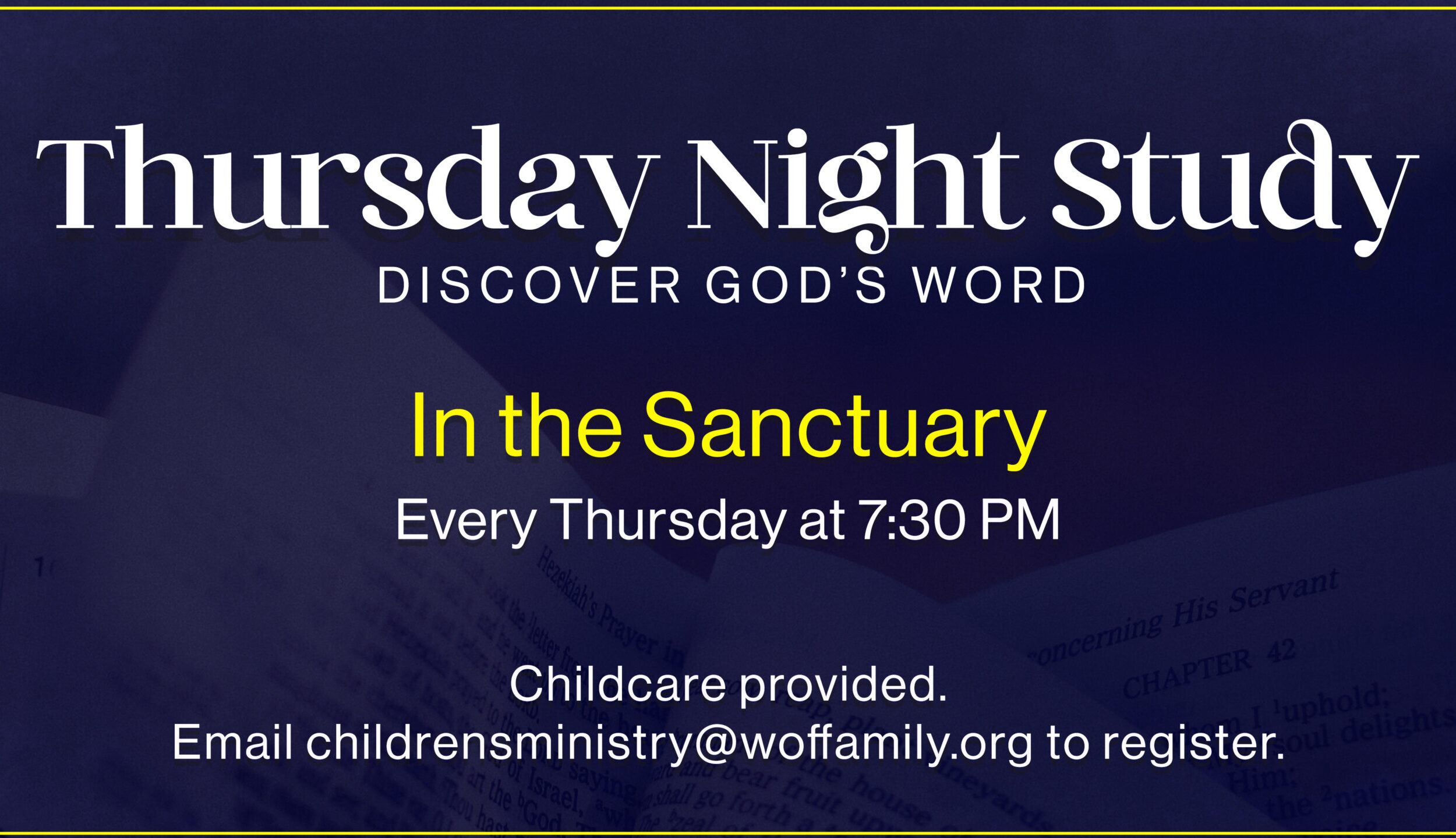 Thursday Night Study (1) Thursday Night Study (1)